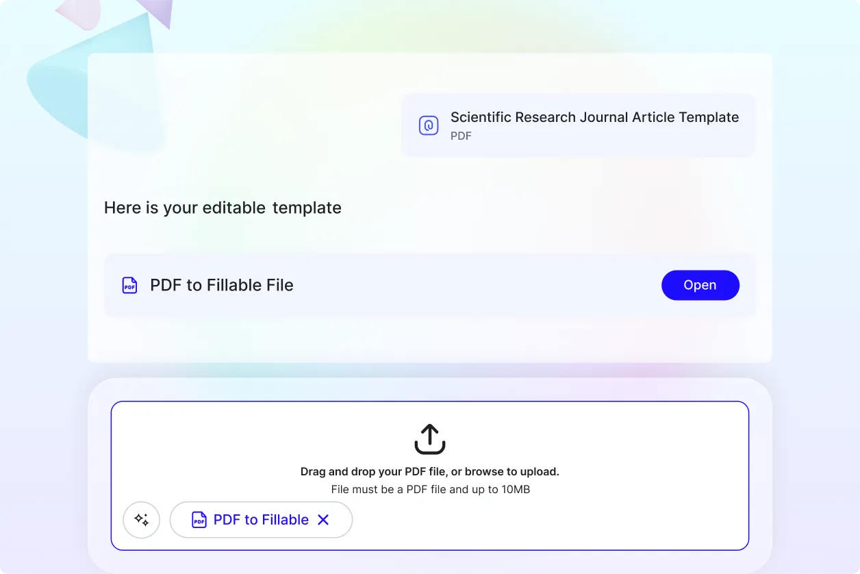 Free AI PDF to Fillable Form, Create Fillable PDFs Online